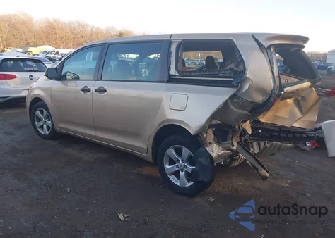 2011 Toyota Sienna Base V6 из США, поврежденный, VIN 5TDZK3DC5BS144750